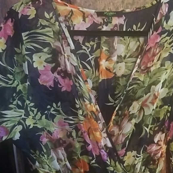 Navy Blue Floral Maxi dress NWOT - Picture 3 of 4